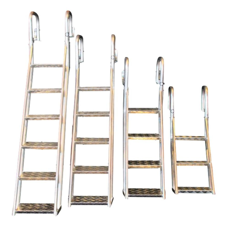 3 Step Heavy Duty Angled Aluminum Dock Ladders