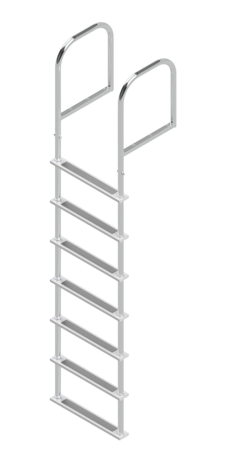 7 Step Stainless Steel Ladders, Top Mount, 18.5 in. Deep Handles