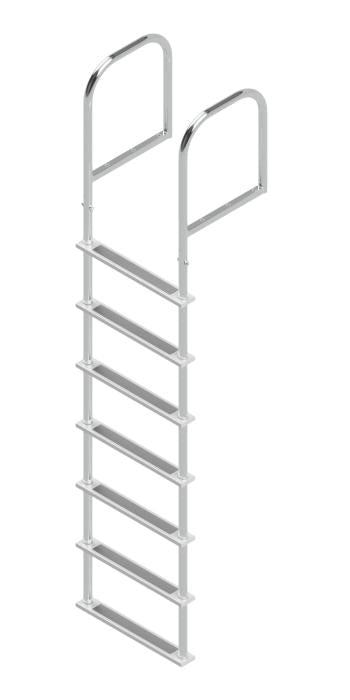 7 Step Stainless Steel Ladders, Top Mount, 18.5 in. Deep Handles