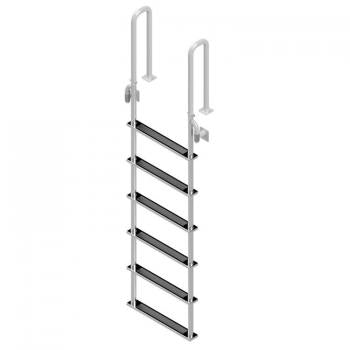 6 Step Stainless Steel Ladders, Top/Front Mount, 3 in. Deep Handles
