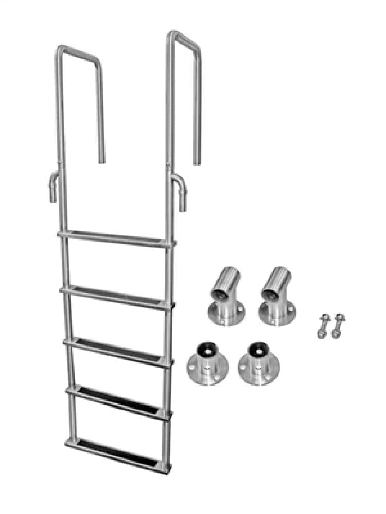 5 Step Removable Stainless Steel Dock Ladders, 3" Deep Handles