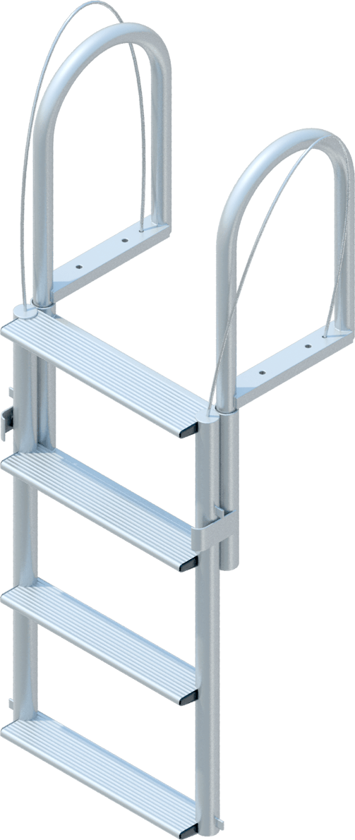 4 Step Wide Step Floating Dock Lift Ladders
