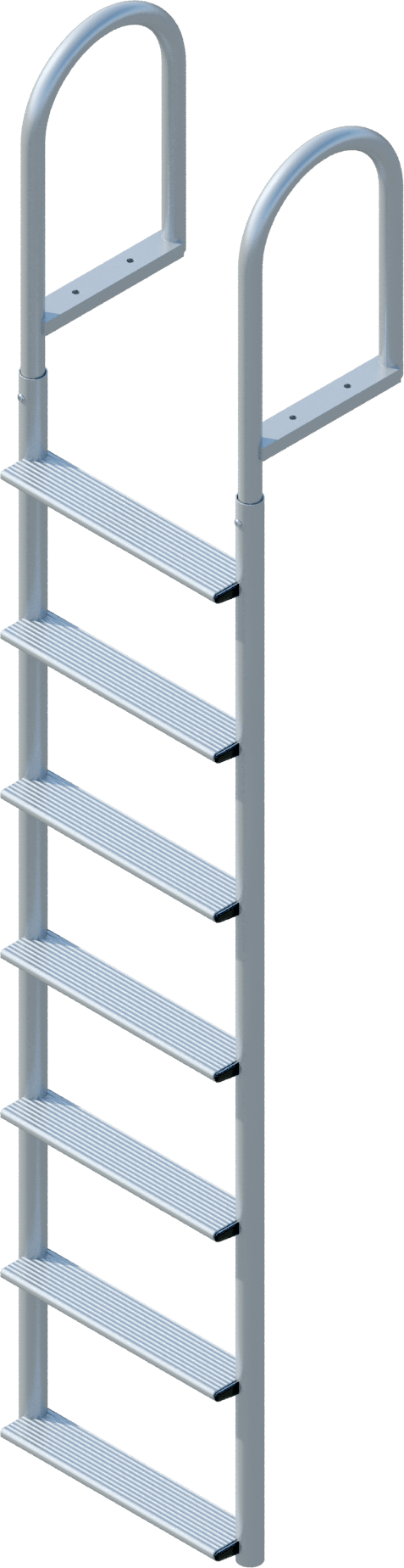 7 Step Anodized Aluminum Straight Dock Ladders