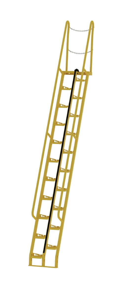 13 ft Alternating Tread Stair Ladders, 68° Angle