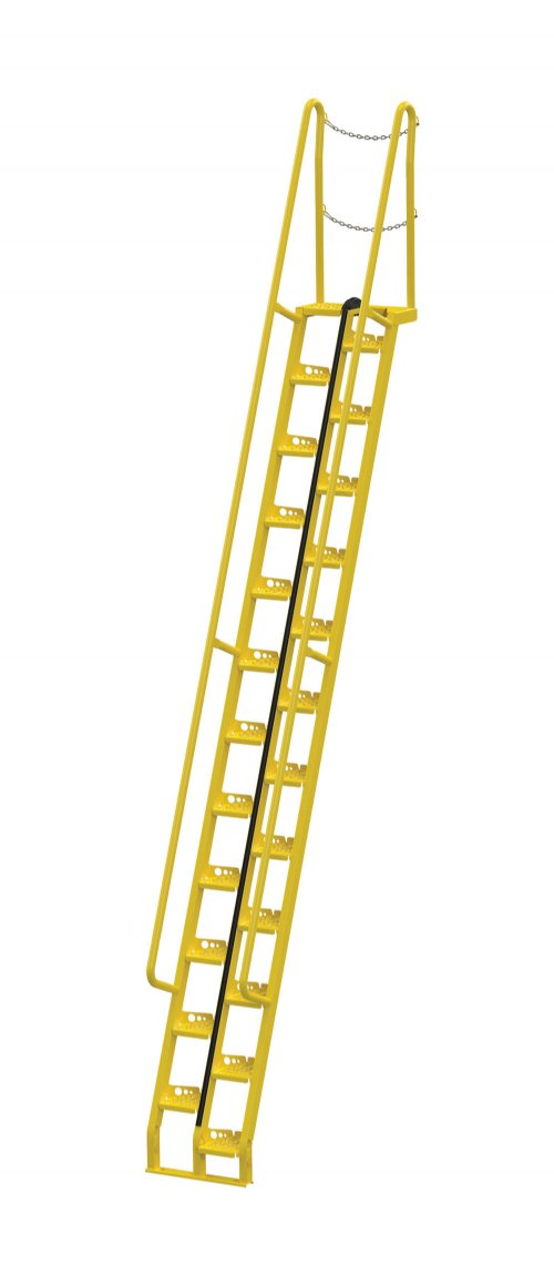 14 ft Alternating Tread Stair Ladders, 68° Angle