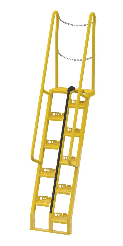 8 ft Alternating Tread Stair Ladders, 68° Angle