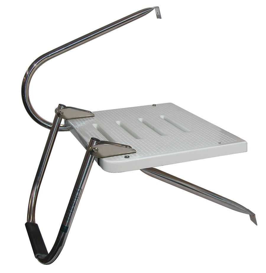 Single Step Stainless Steel O-B Transom Platform Ladders