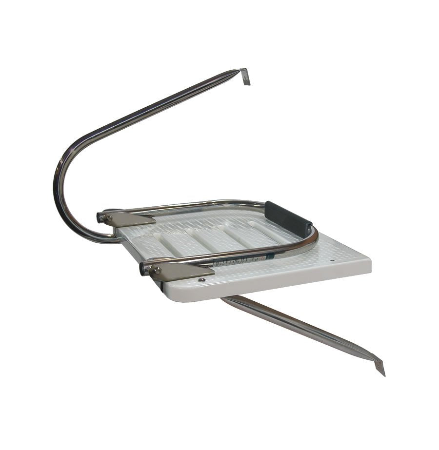 Single Step Stainless Steel O-B Transom Platform Ladders
