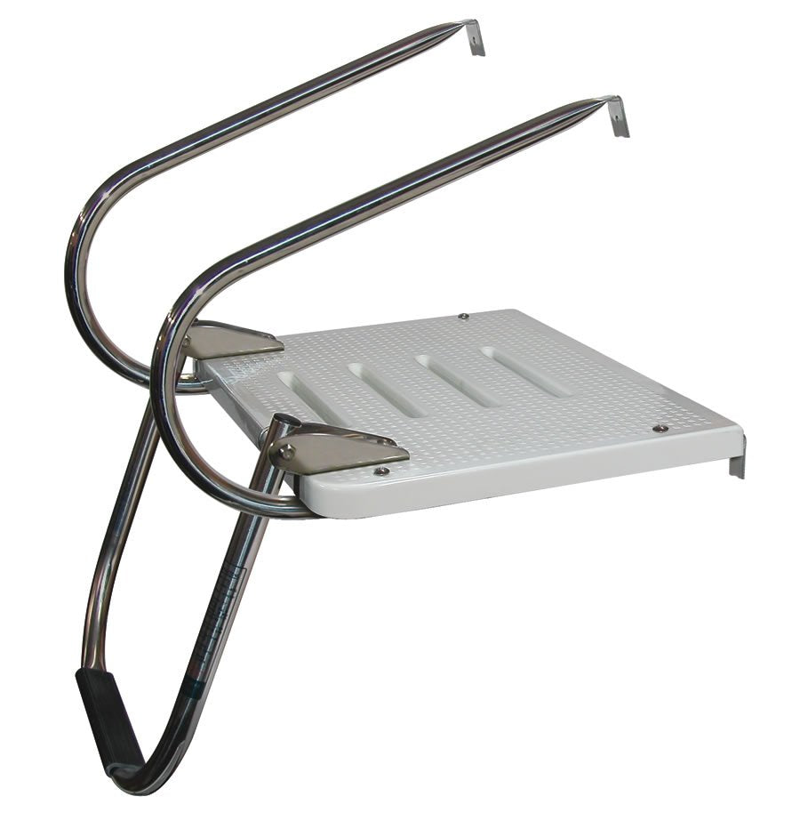 Single Step Stainless Steel I-O Transom Platform Ladders