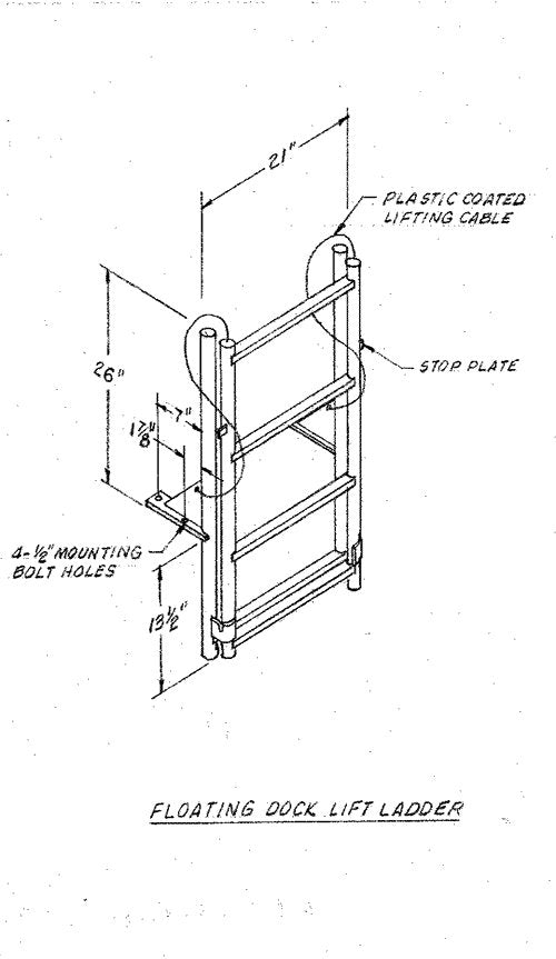 5 Step Floating Dock Lift Ladders