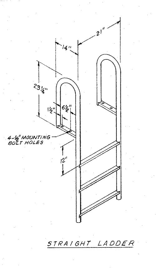7 Step Wide Step Stationary Dock Ladders