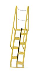5 ft Alternating Tread Stair Ladders, 68° Angle