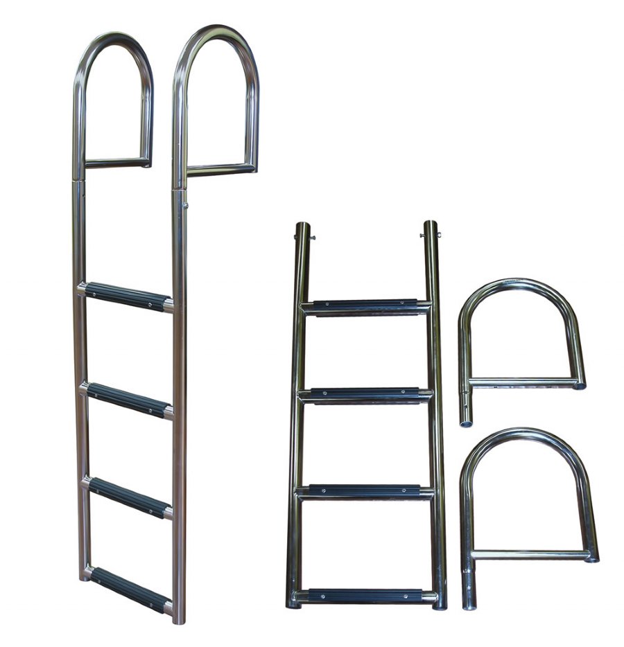 4 Step Stainless Steel Stationary & Fixed Dock Ladders